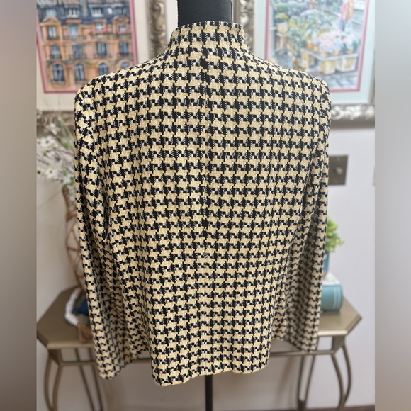 VINTAGE AUSTIN REED LONDON - NEW YORK HOUNDSTOOTH CLASSIC BLAZER JACKET SIZE 14 - Picture 5 of 10